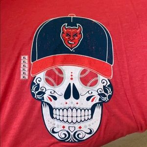 108 stitches baseball sugarskull tee